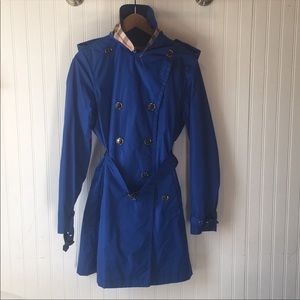 Blue Burberry Trench Rain Coat
